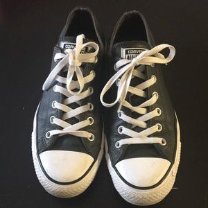 black leather converse!